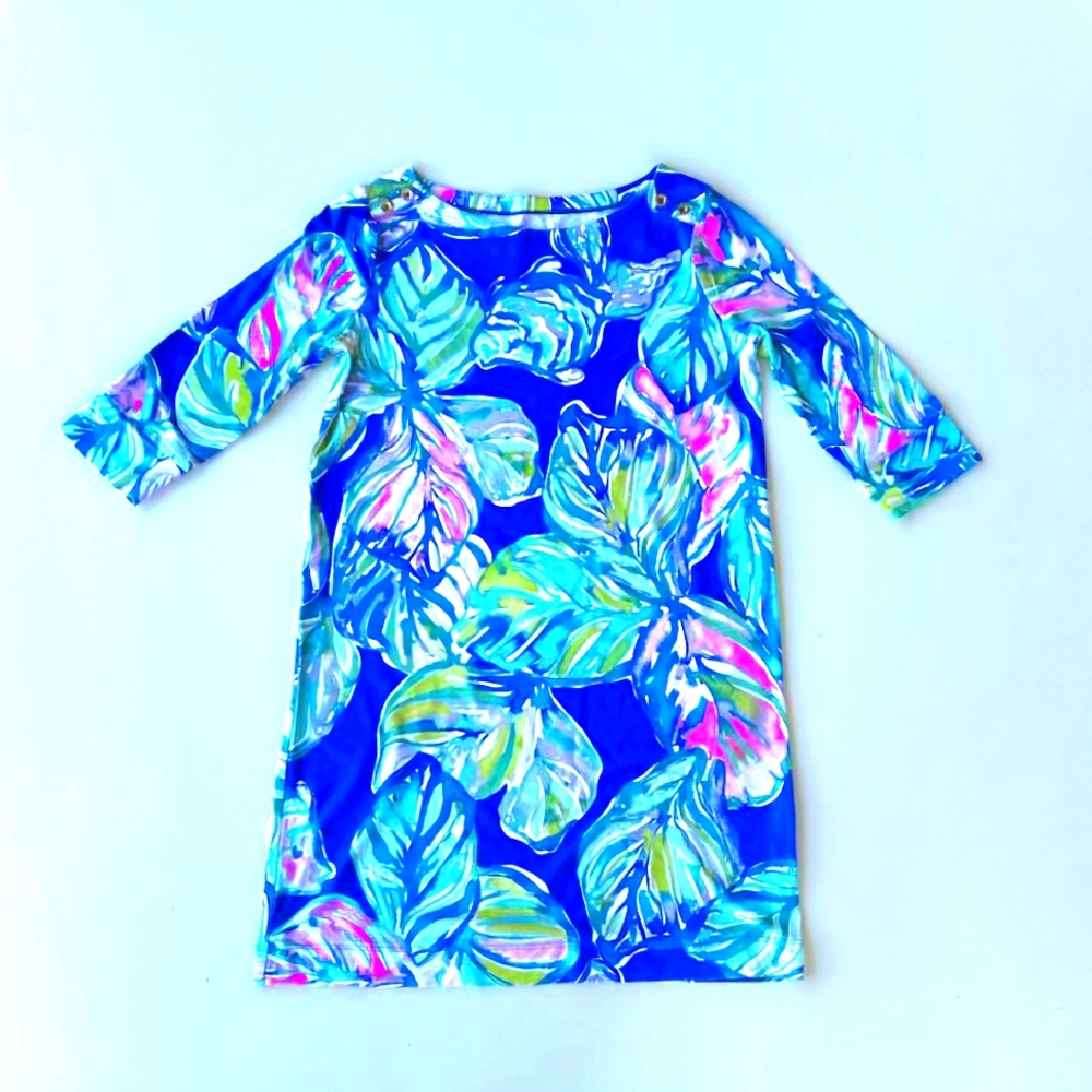 Lilly Pultizer Casa Del Sol print cotton dress- girls size Large